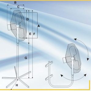 מאוורר מדגם R-24 רגל- תוצרת הארץ